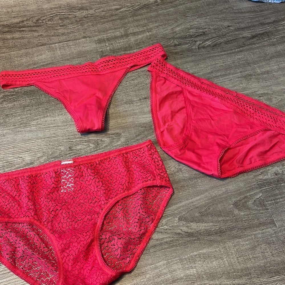 DKNY Lace Trip Panties and Thong Underwear NEW